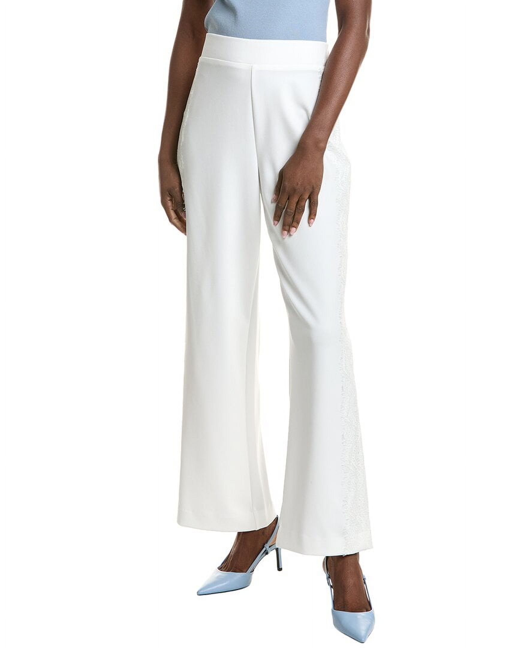 Vince Camuto womens Lace Trim Pant, m, White